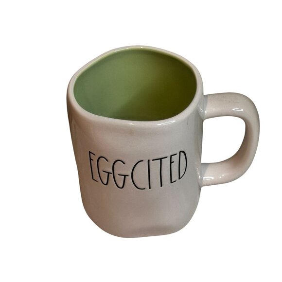 Rae Dunn Mug Rae Dunn EGGCITED Coffee Tea Mug Cup 18 Oz Ceramic Easter Magenta - Picture 2 of 5